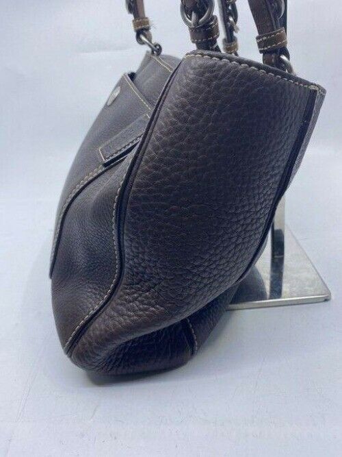 coach medium bag handbag brown leather shoulder bag