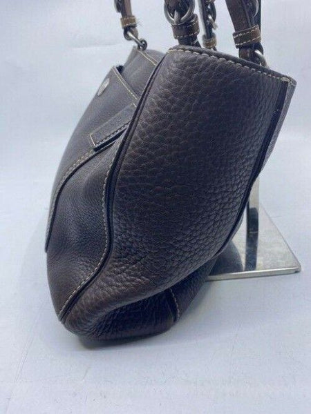 coach medium bag handbag brown leather shoulder bag