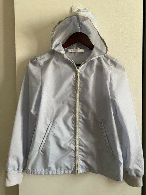 miu miu light blue powder small msrp jacket