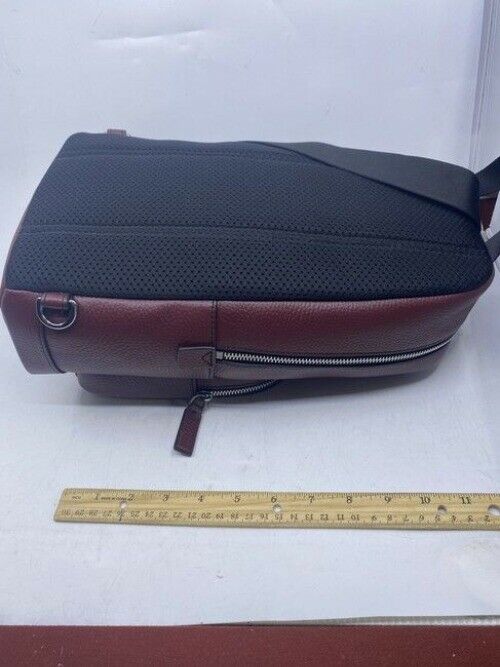 Michael Kors Cooper Ling Pack Merlot Pebbled Leather Backpack