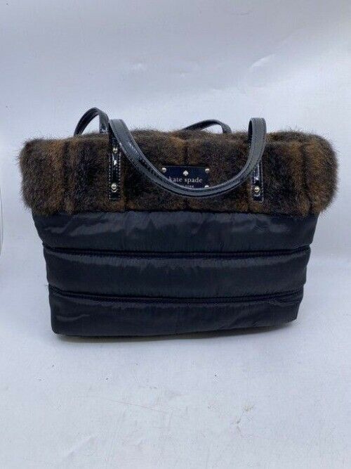 Kate Spade Carriage House Quinn Black Chocolate Patent Leather Shoulder Bag