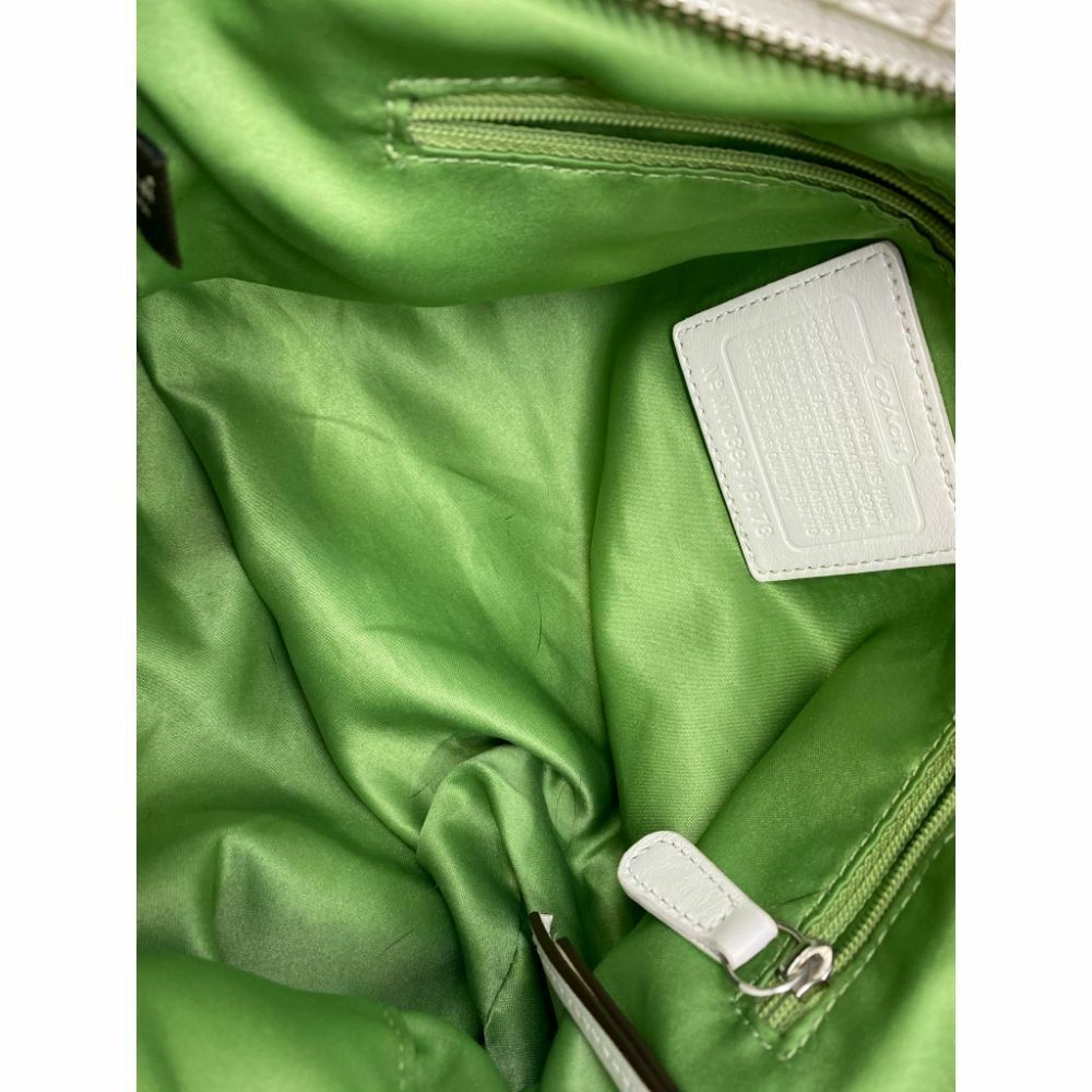 Coach White Medium Leather Shoulder/Handbag