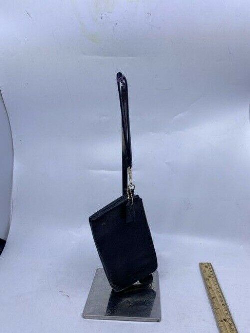 coach double zip like black wristlet
