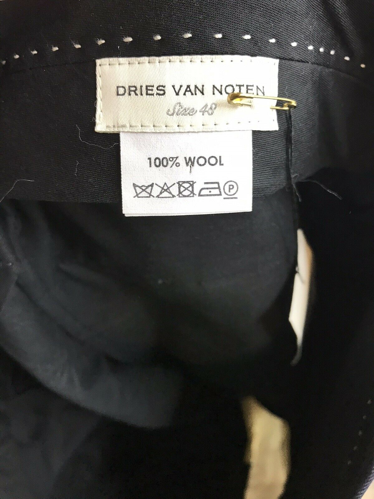 DRIES VAN NOTE  Men’s Navy/ White Pants sz US 32 Italian 48