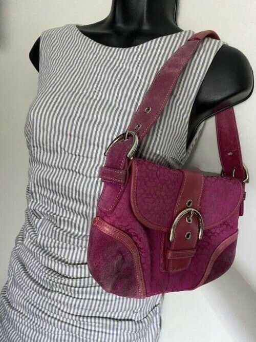 Coach Small Handbag Purple Hobo Bag