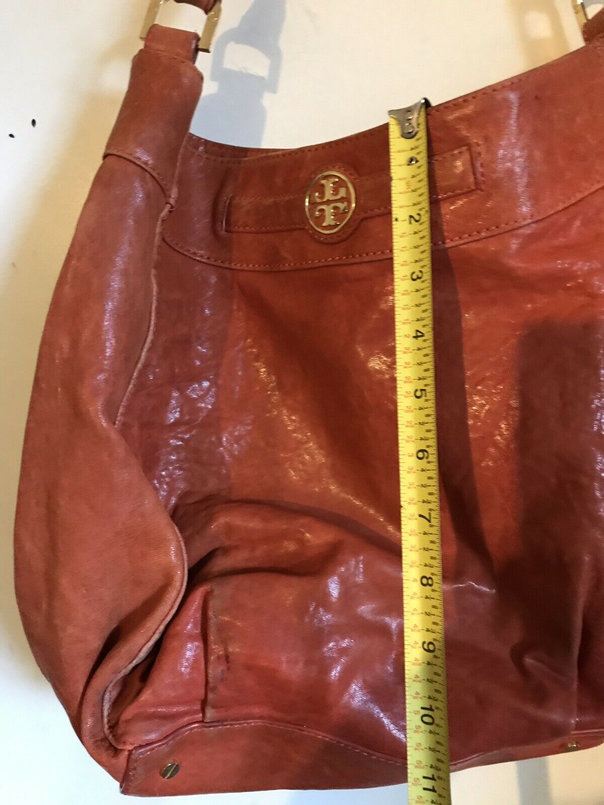 TORY BURCH Orange/Brown Leather Hobo bag