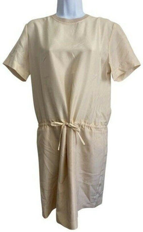 nicole miller peach new front tie small short casual dress