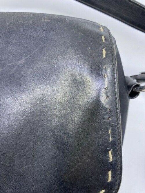 prada vintage black leather cross body bag