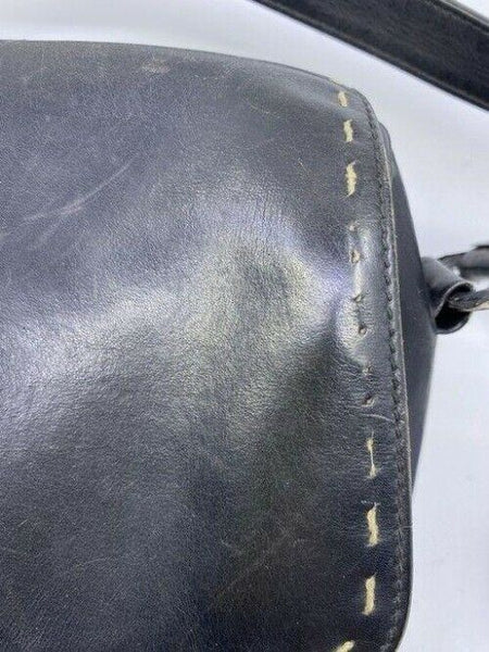 prada vintage black leather cross body bag