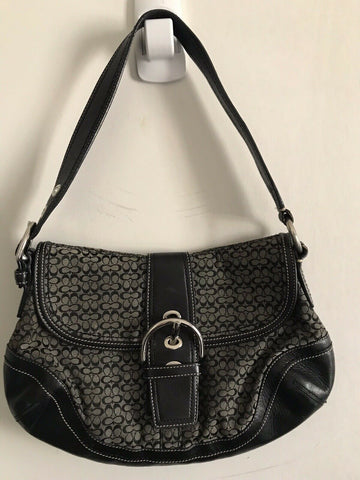 COACH Black Jacquard Buckle Bag