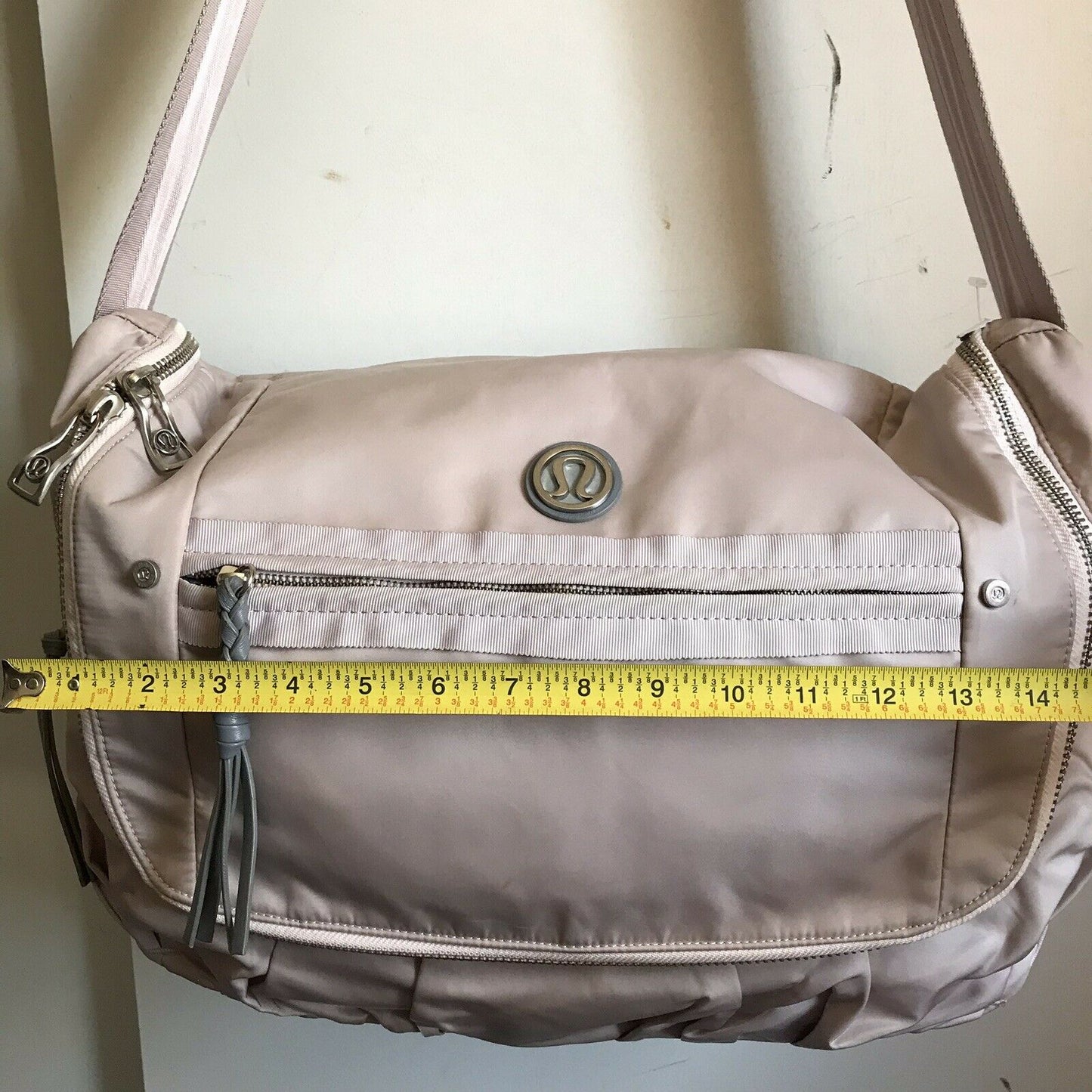 LULULEMON Pink Large Nylon Messenger Style Crossbody