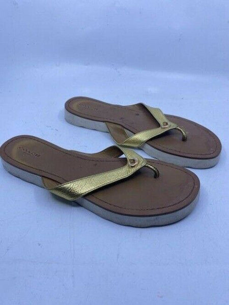 Coach Gold Sandals Size Us