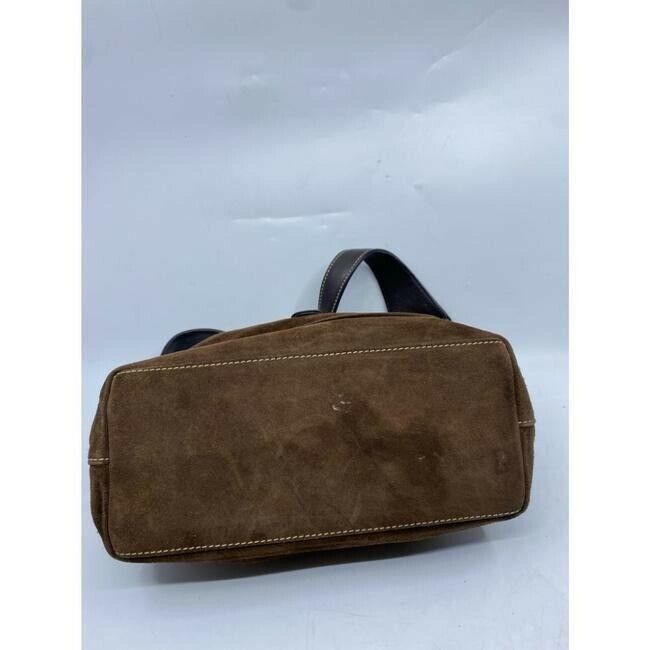 dooney and bourke brown suede leather hobo bag