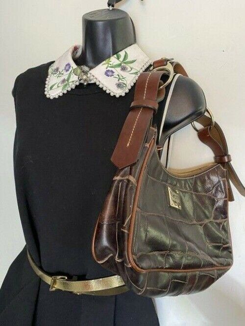 dooney and bourke animal print handbag small brown leather hobo bag