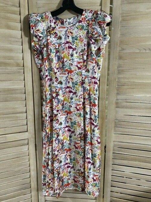 Carolina Herrera Multicolor Nwot Floral Mid Length Short Casual Dress