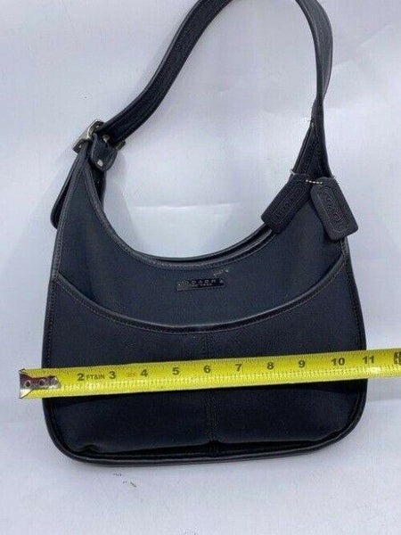 coach medium black fabric shoulder bag