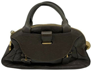 chloe handbag brown leather tote