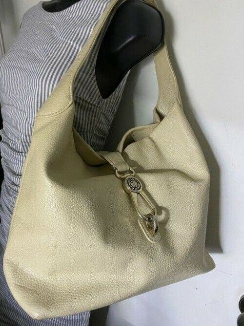 Dooney and Bourke cream leather hobo bag