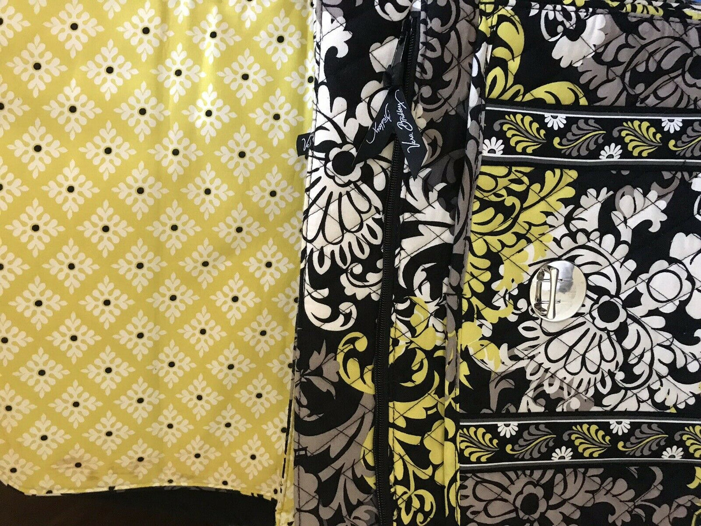 Vera Bradley Yellow/ Black Messenger/ Computer Bag