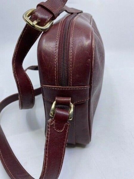 gucci vintage burgundy leather cross body bag