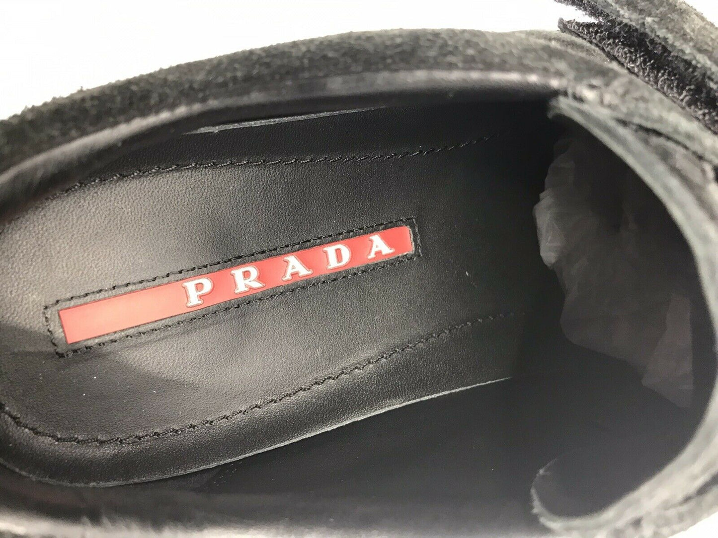 PRADA Men’s Suede Velcro Front Sneakers sz 8