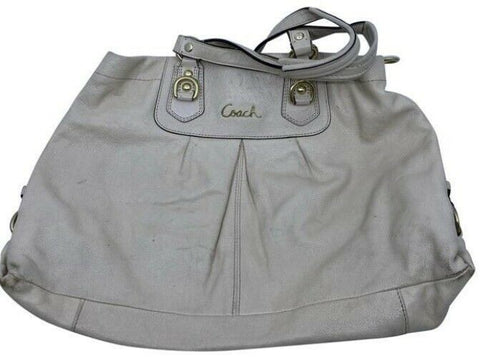 Coach Xl White Leather Shoulder Bag