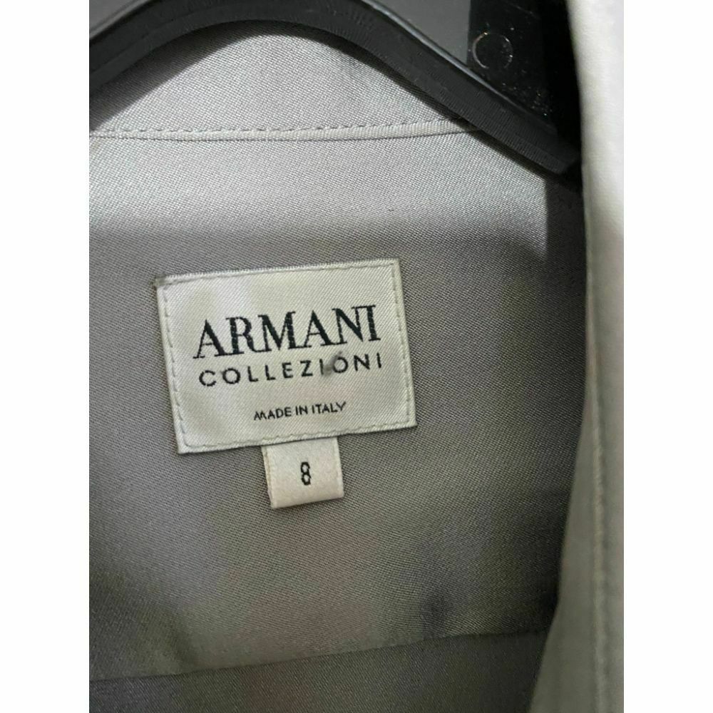 Armani Collezioni Silk Long Sleeves Top Gray Size 8