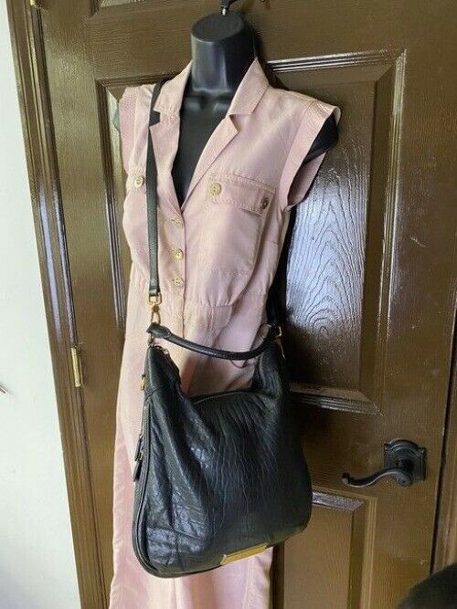 Marc By Marc Jacobs 3 Size Convertible Black Leather Cross Body Bag