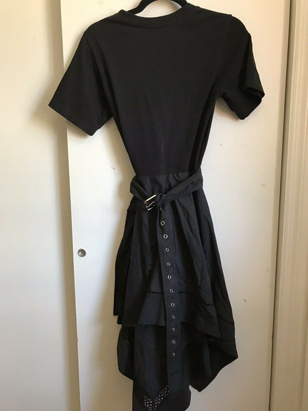 PHILLIP LIM Black Belted Hankerchief Shirt Dress Size 0