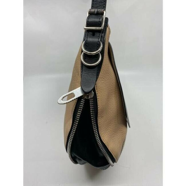 RAG & BONE Black/ Tan Smooth Leather/ Shoulder Crossbody Bag