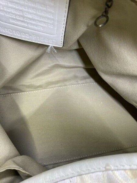 Coach Medium Tote Msrp Beige Silver Jacquard Fabric Shoulder Bag