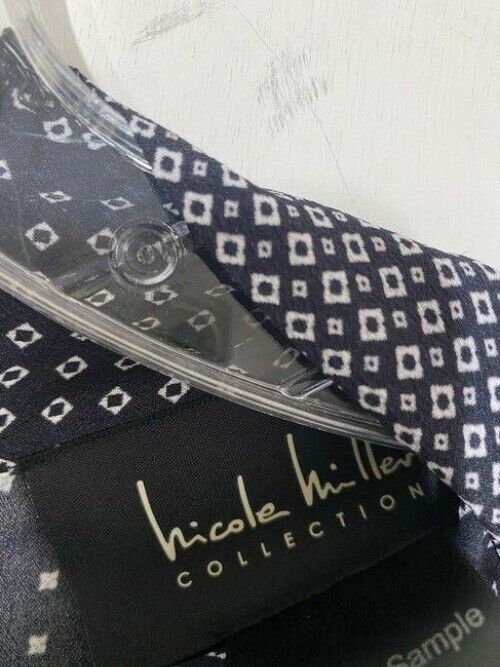 nicole miller navy white new foulard msrp