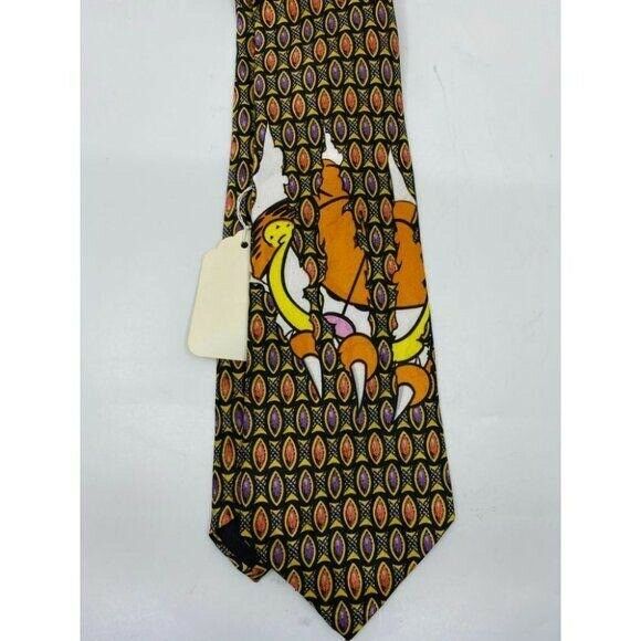 NWT Garfield Neck Tie Black Yellow Novelty Item