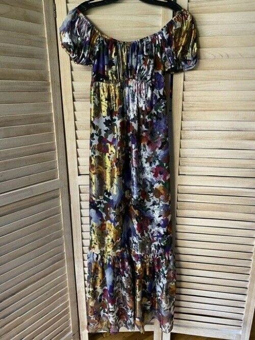 nicole miller multicolor floral msrp long casual maxi dress