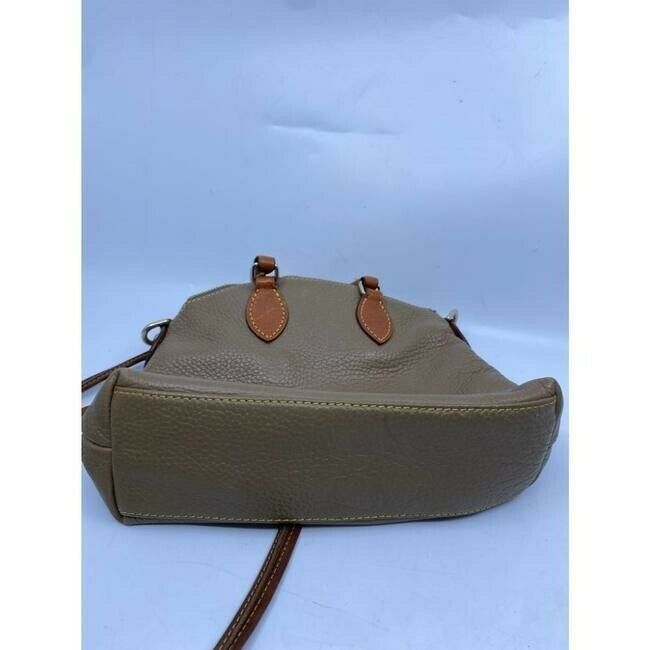 dooney and bourke tan brown leather cross body bag