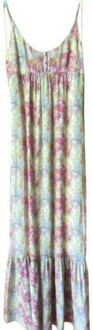 nicole miller pink blue green msrp long casual maxi dress