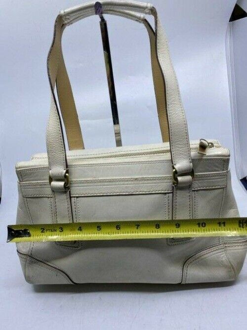 coach leather white shoulder bag