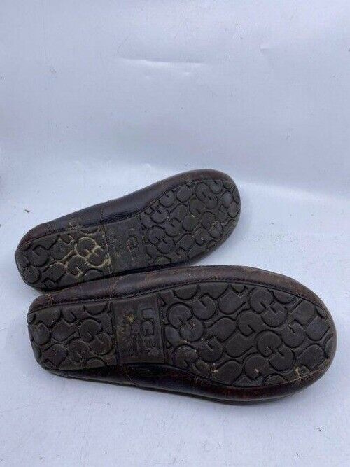 Ugg Australia Brown Leather Slip On Flats Size Us
