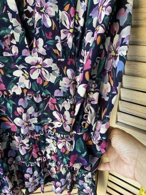 Nicole Miller White Pink Blue New Floral Mini Msrp Mid Length Short Casual Dress