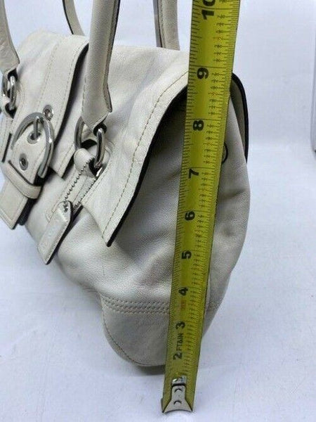 coach medium bag handbag off white leather shoulder bag