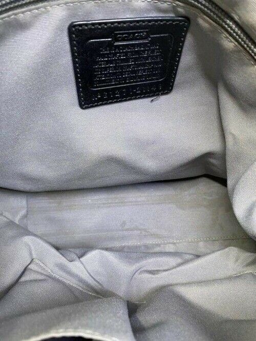 coach beige black jacquard fabric cross body bag