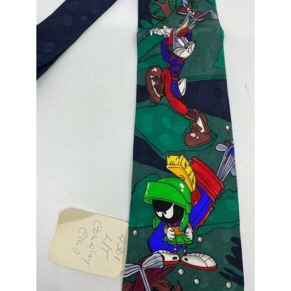 NWOT Looney Tunes Neck Tie Country Club Green Navy