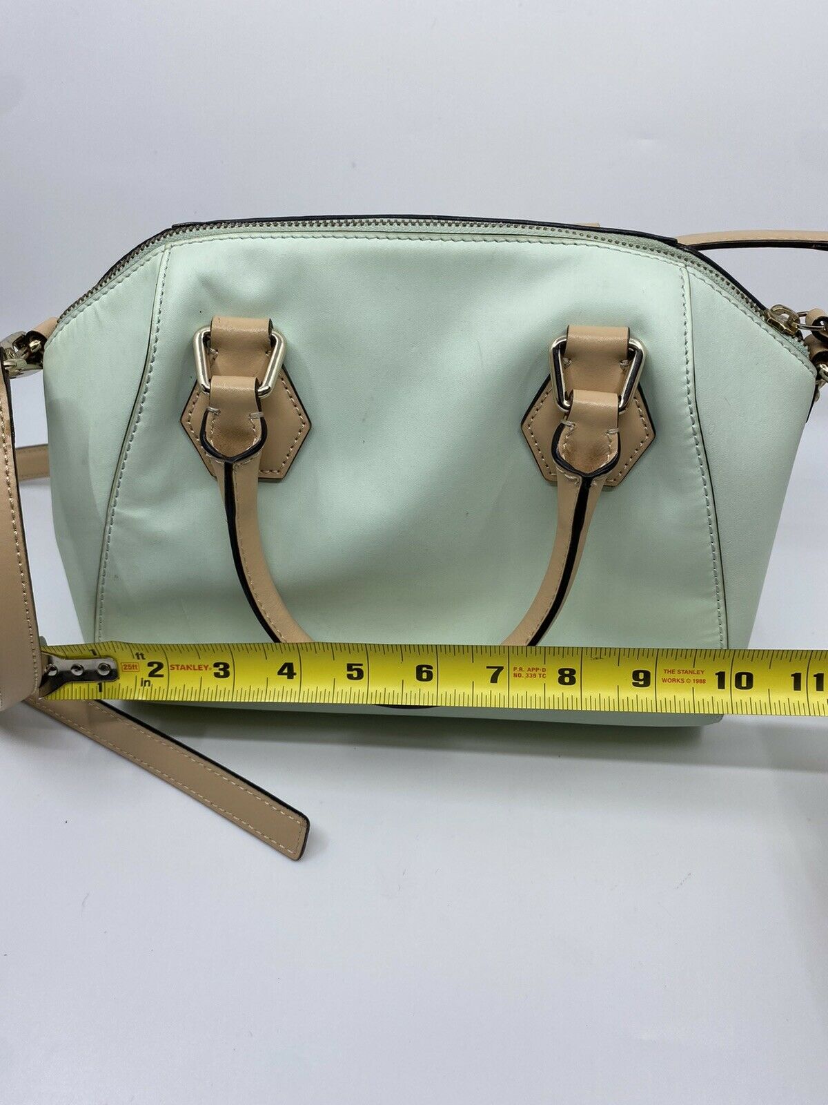 Kate Spade Green leather  Trapeze Bag W Crossbody