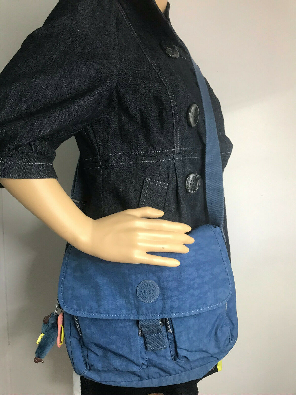 Kipling Blue Nylon Medium Size Crossbody Bag