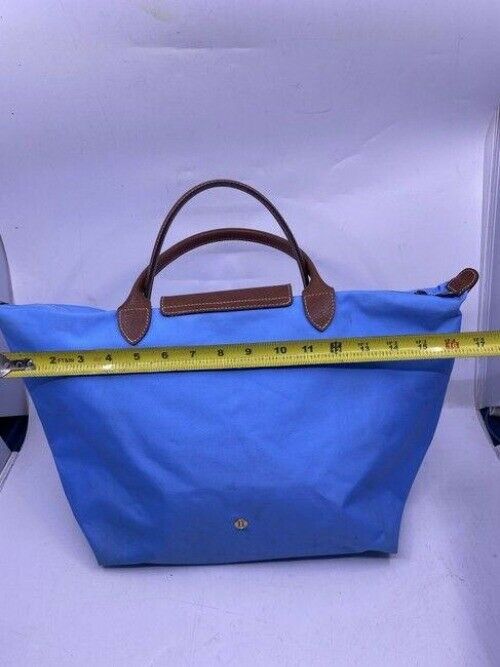 Longchamp Shopping Large Sky Blue Brown Tote