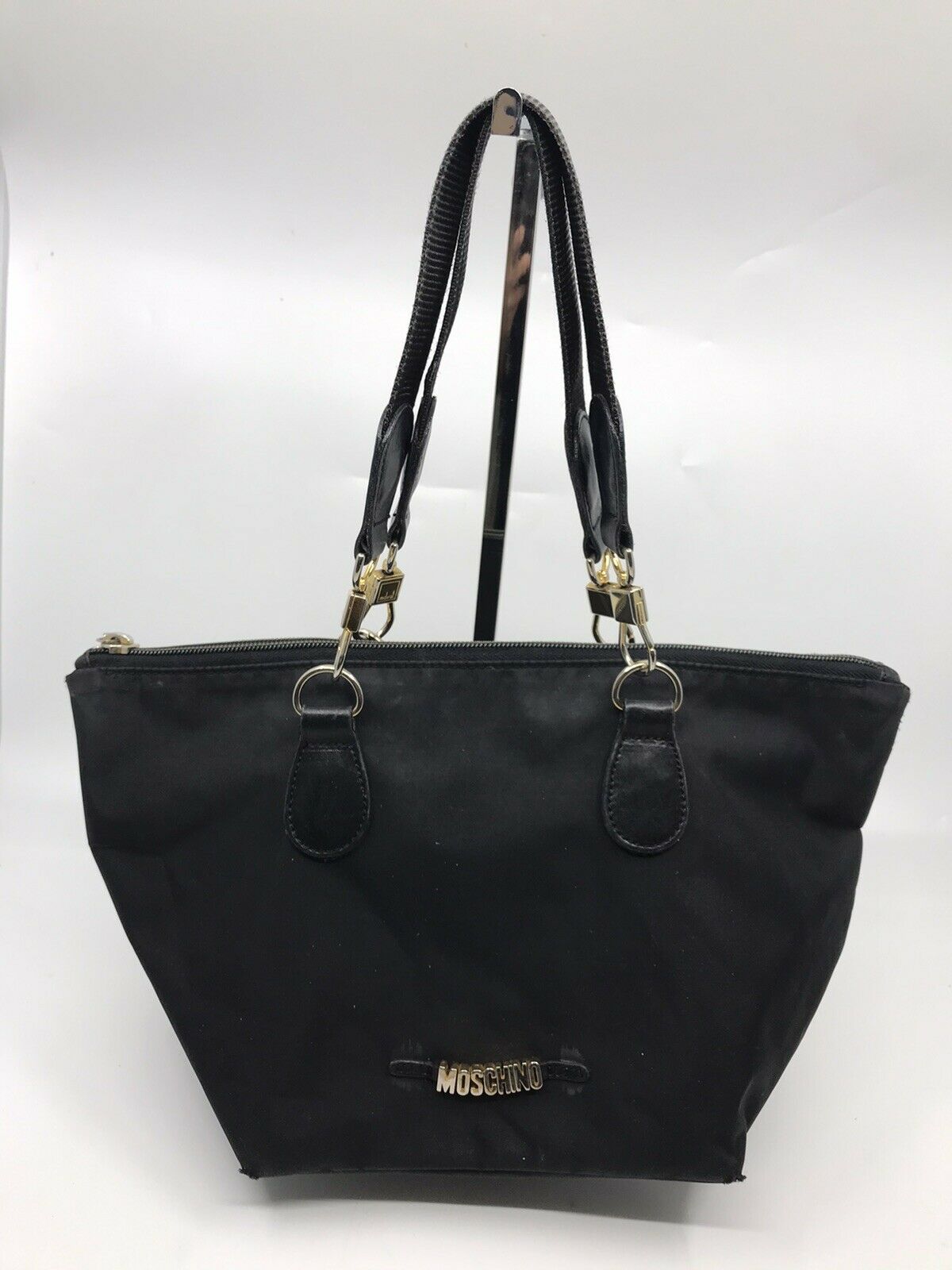 Moschino Black Small Nylon Tote