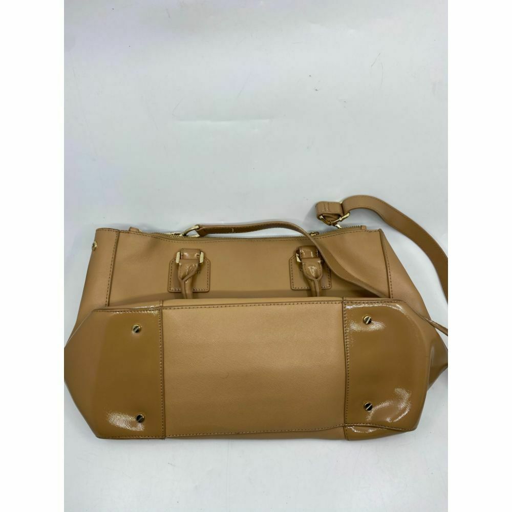 TORY BURCH Large Multi Beige Saffiano Leather Compartment Tote Bag