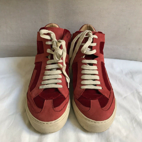 Maison Margiela Red Mid Top Sneakers 37