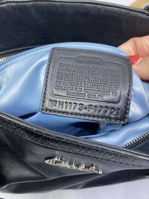 coach black leather shoulder bag
