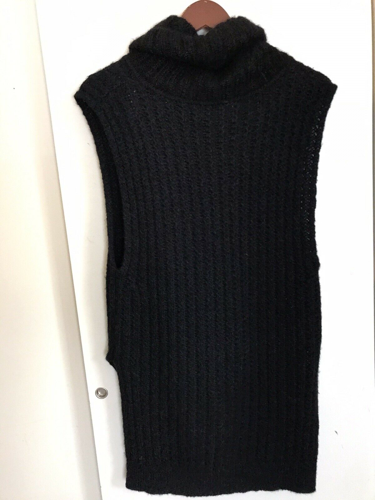 PHILLIP LIM Black Knit Turtle Neck Top Small